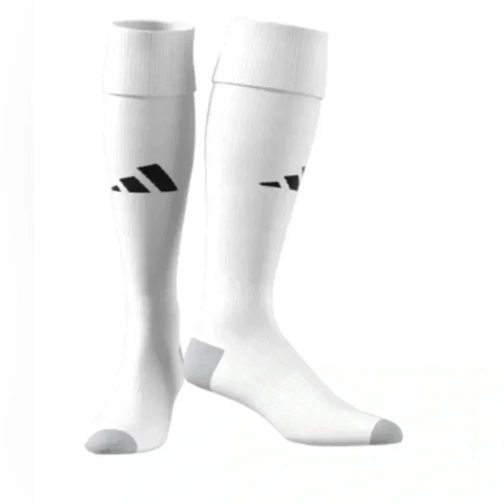 New Adidas Milano 23 black white football athletic casual soccer socks S/M